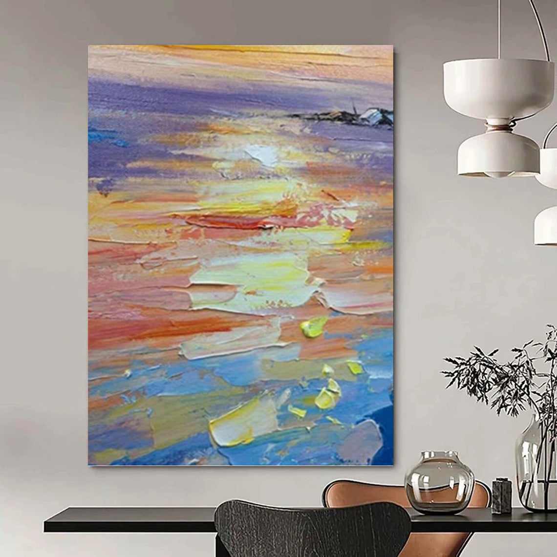 beach evening abstract coastal design 5